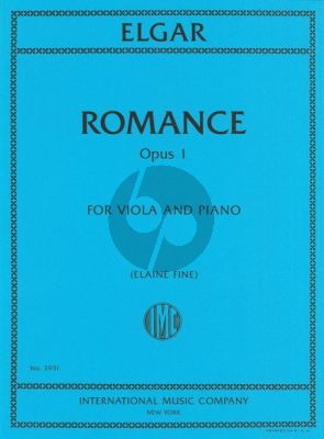 Elgar Romance Op. 1 for Viola and Piano (transcr. by Elaine Fine)