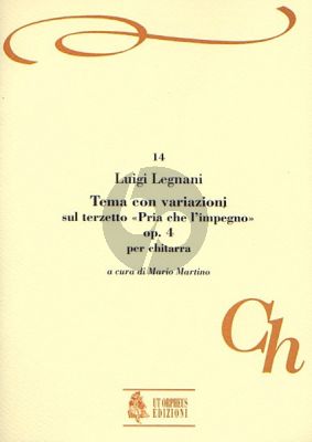 Legnani Theme and Variations on the Terzetto “Pria che l’impegno” Op. 4 for Guitar (Mario Martino)