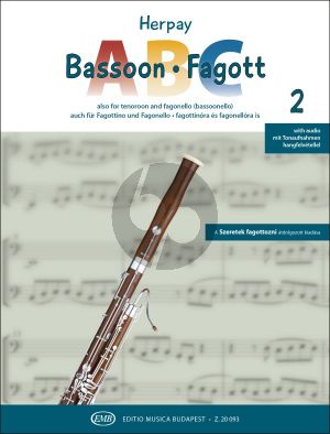 Herpay Bassoon ABC Vol.2 Book with Online Audio (English / German / Hungarian Language) (Also for Tenoroon and Fagonello (Bassoonello)