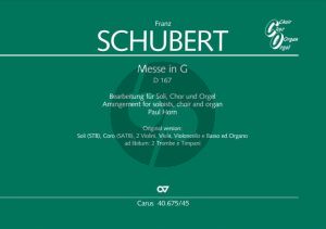 Schubert Messe in G-dur D. 167 für Soli- Chor und Orgel (Partitur) (arr. Paul Horn)