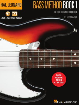 Friedland Hal Leonard Bass Method Book 1 – Deluxe Beginner Edition (Audio & Video Access Included)