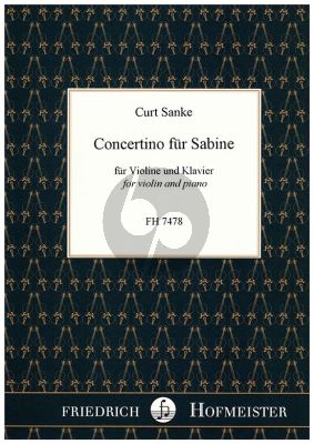 Sanke Concertino für Sabine Violine und Klavier