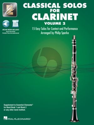 Classical Solos for Clarinet Volume 2 Book with Audio online (15 Easy Solos for Contest and Performance) (arr. Philip Sparke)