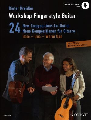 Workshop Fingerstyle Guitar incl. TAB Bk-Audio online (24 New Compositions for Guitar Solo - Duo - Warm Ups) (Performance Videos)