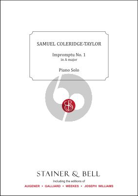 Coleridge-Taylor Impromptu No. 1 in A-major for Piano Solo
