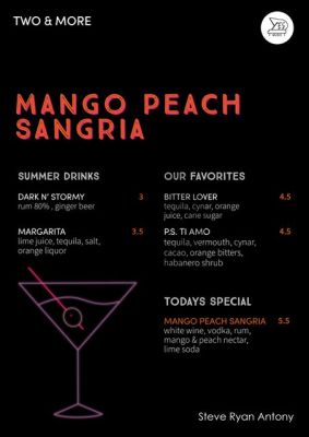 Antony Mango Peach Sangria for Piano 4 Hands