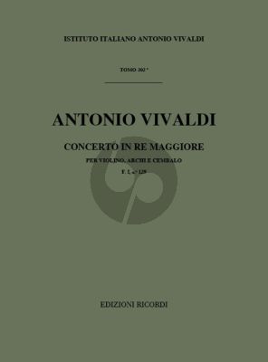 Vivaldi Concerto D-major RV 226 Violin-Strings and B.c Score