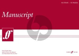 Faber Music A3 Manuscript Pad (75 page, 18 stave, white paper) (All Instruments)