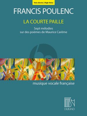 Poulenc La Courte Paille High Voice and Piano (Poèmes de Maurice Carême)