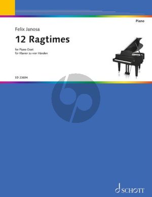 Janosa 12 Ragtimes for Piano 4 Hands