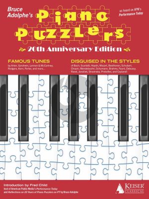 Bruce Adolphe's Piano Puzzlers – 20th Anniversary Edition (Famous Tunes Disguised in the Styles of Classical Composers)