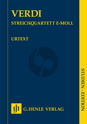 Verdi String Quartet e-minor Study Score (Editor: Anselm Gerhard)