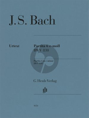 Bach Partita No.6 E -Minor BWV 830 for Piano Solo (Editor: Ullrich Scheideler / Fingering: William Youn)
