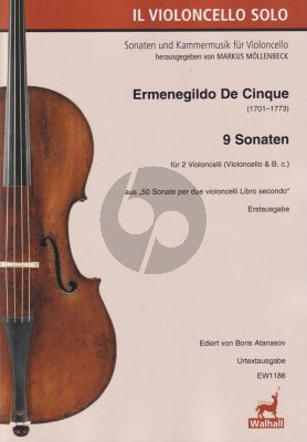 Cinque 9 Sonatas for 2 Violoncelli (Violoncello and Bc / 2 Violoncelli and Bc), (Edited as first edition by Boris Atanasov)