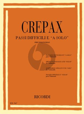Crepax Passaggi Difficili E "A Solo" Violoncello