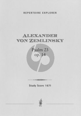 Zemlinsky Psalm 23 for Mixed Choir and Orchestra Score