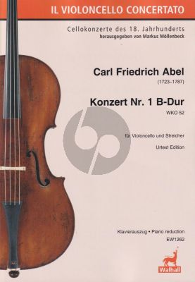 Abel Concerto No. 1 B-flat major WKO 52 Cello and Strings (piano reduction) (edited by Markus Mollenbeck)