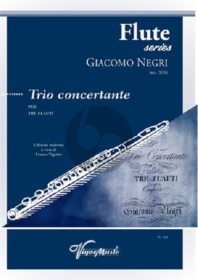 Negri Trio Concertante for 3 Flutes Score and Parts