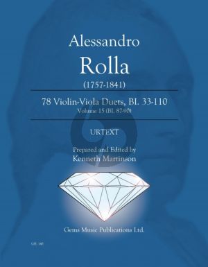 Rolla 78 Duets Volume 15 BI. 87 - 90 Violin - Viola (Prepared and Edited by Kenneth Martinson) (Urtext)
