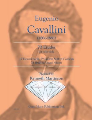 Cavallini 70 Etudes for Solo Viola (Edited by Kenneth Martinson) (Urtext)