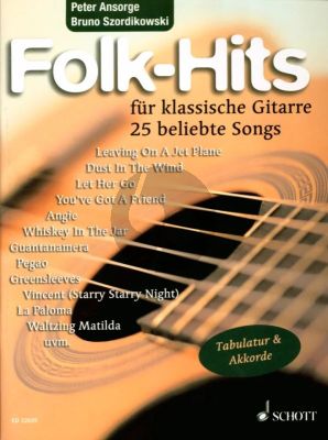 Album Folk-Hits for Classical Guitar (with TAB) (Edited by Peter Ansorge and Bruno Szordikowski)