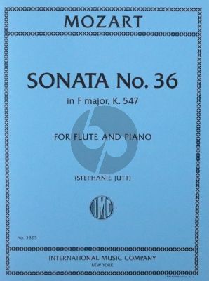 Nozart Sonata No. 36 In F Major KV 547 for Flute and Piano (arr. Stephanie Jutt)