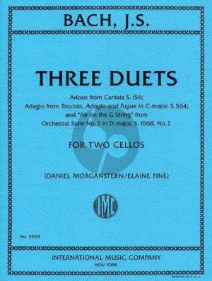 Bach Three Duets for 2 Cellos (arr. by Daniel Morganstern and Elaine Fine)