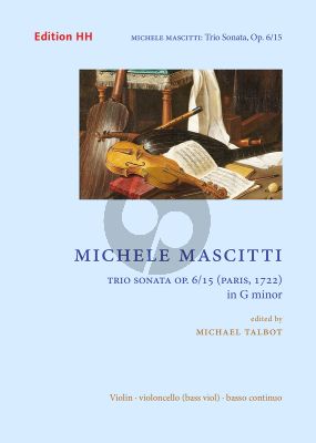 Mascitti Trio Sonata in G-minor Op. 6 No. 15 Violin-Cello and Bc (Score/Parts) (edited by Michael Talbot)