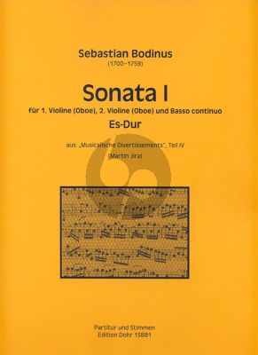 Bodinus Sonate No. 1 Es-dur 2 Violinen (Oboen) und Bc (Part./Stimmen) (Martin Jira)