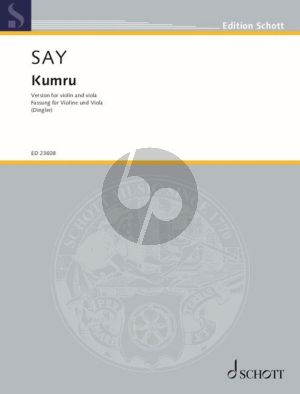 Say Kumru Op. 12 No. 2 for Violin and Viola (2 Playing Scores) (arr. Christoph Dingler)