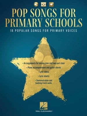 Pop Songs for Primary Schools Flexible Choir, Piano and Guitar (Book with Audio online)