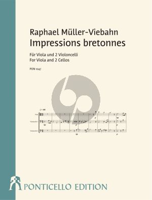Muller-Viebahn Impressions bretonnes Viola und 2 Violoncellos (Part./Stimmen)