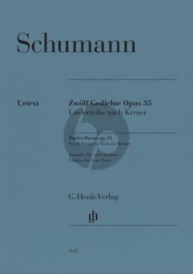 Schumann Twelve Poems Op.35 for Low Voice and Piano (Set of Songs on Texts by Kerner) (Edited by Kazuko Ozawa)