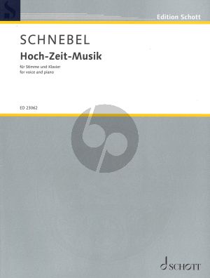 Schnebel Hoch-Zeit-Musik fur Gesang und Klavier