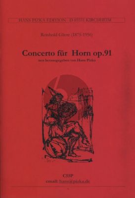 Gliere Konzert Op.91 B-dur Horn and Orchestra Partitur (Herausgeber Hans Pizka)
