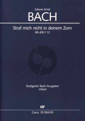 Bach Straf mich nicht in deinem Zorn BR-JEB F 12 STB soli-Chor und Orchester (Klavierauszug) (Klaus Rettinghaus)