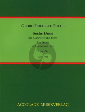 Fuchs 6 Duos (24 Stücke) Op. 36 Klarinette und Horn (F/Es) (2 Spielpartituen) (Bodo Koenigsbeck)