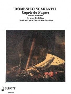 Scarlatti Capriccio Fugato for 10 Recorders (SSSSAATTBB) (Score/Parts) (arr. Francis Baines)