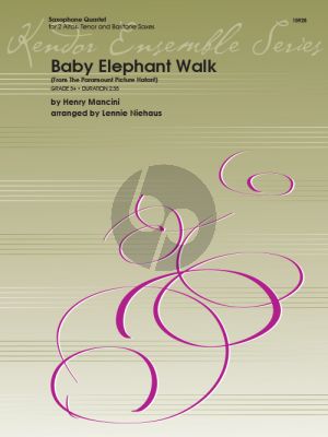 Mancini Baby Elephant Walk 4 Saxophones (AATB) (Score/Parts) (arr. Lennie Niehaus)