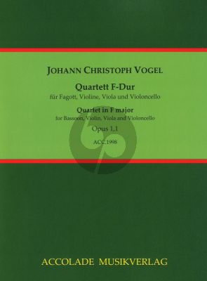 Vogel Quartett F-Dur Op. 1 No. 1 Fagott-Violine-Viola und Violoncello (Part./Stimmen) (Hans-Peter Vogel)