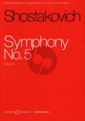 Shostakovich Symphony No.5 Op.47 in D-Minor for Orchestra Study Score Revised Edition (Sikorski)