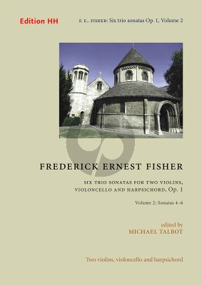 Fisher 6 Trio Sonatas Op. 1 Vol. 2 No. 4 - 6 2 Violins-Cello and Harpsichord (Score/Parts) (edited by Michael Talbot)