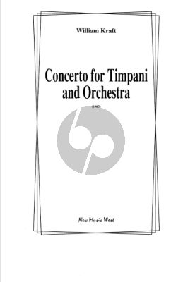Kraft Concerto No.1 for Timpani-Orchestra Study Score