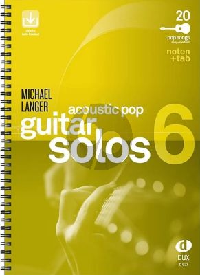 Langer Acoustic Pop Guitar Solos Vol.6 Noten und TAB Buch mit Audio Online (Easy/Medium)