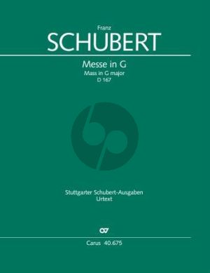 Schubert Messe G-dur D.167 STB soli-Choir-Orch. Vocal Score XL im Grossdruck