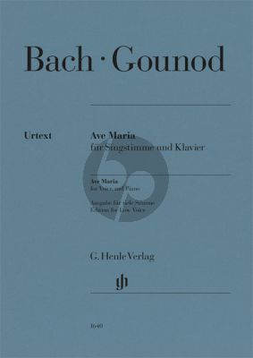 Gounod Ave Maria (Johann Sebastian Bach) for Low Voice and Piano (Editor: Gérard Condé)