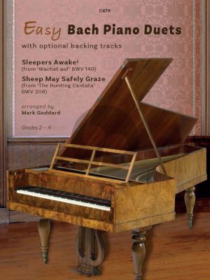 Bach Easy Bach Duets for Piano 4 Hands with Optional Backing Tracks (Arranged by Mark Goddard) (Grades 2 - 4)
