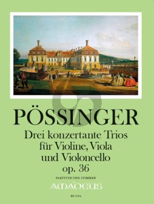 Possinger Drei grosse konzertante Trios Op. 36 Violine-Viola und Violoncello (Part./Stimmen) (Yvonne Morgan)