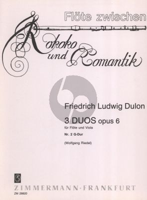 Dulon 3 Duos Op. 6 No. 2 G-dur Flöte und Viola (Wolfgang Riedel)