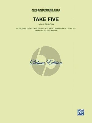 Desmond Take Five for Alto Saxophone and Piano (transcr. by Gary Keller)